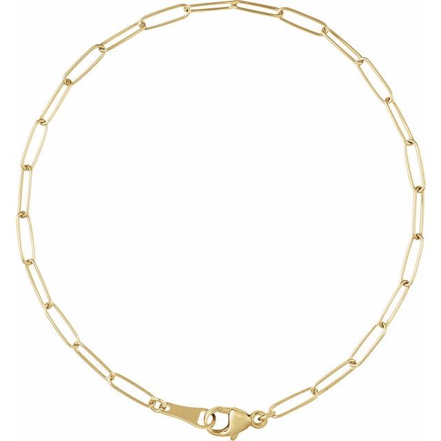 Pulsera estilo Paperclip en oro amarillo de 18k
