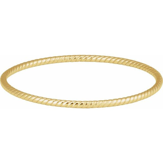 Pulsera trenzada de oro amarillo de 14k.
