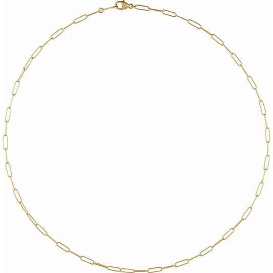 Collar estilo Paperclip en oro amarillo de 18k